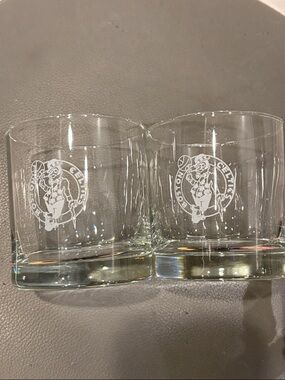 Collectible Boston Celtics Clear Whiskey Tumbler Glasses, 12 oz - Set of 2